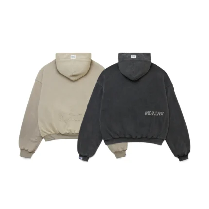 Mertra Mertra Black and Beige Hoodie